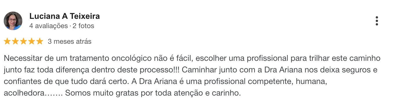 Avaliação de Luciana A. Teixeira