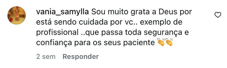 Avaliação da paciente vania_samylla sobre atendimento oncológico com a Dra. Ariana Luz